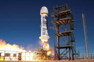 Jeff Bezos launching to space with Blue Origin