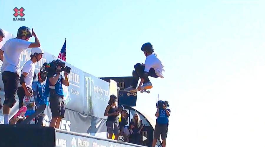 Gui Khury, 12 years old, lands historic 1080 to beat Tony Hawk at X Games