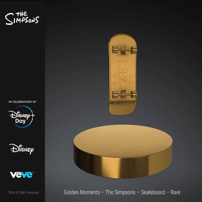 NFT Bart’s iconic skateboard is yours for the downloading as part of the Disney Golden Moments collection