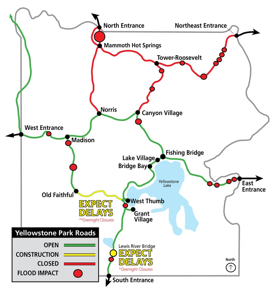 Yellowstone National Park to partly reopen after floods